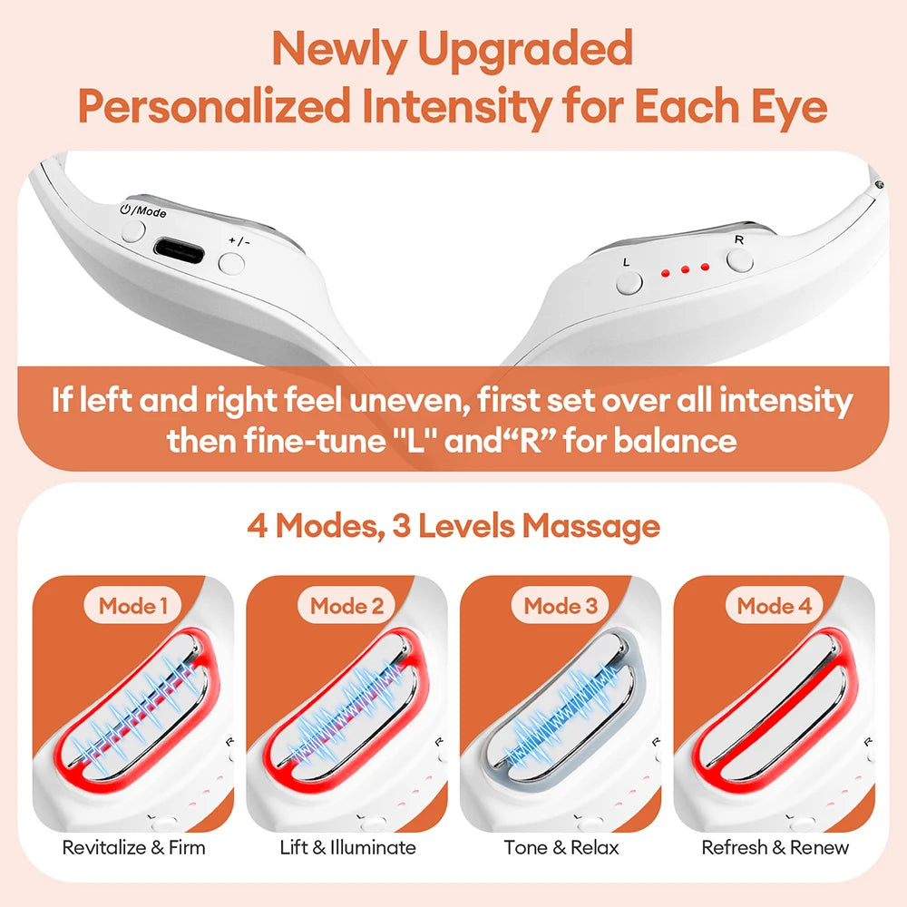 Thelegendaryshoppe EMS Eye Massager Glasses Red Light Therapy