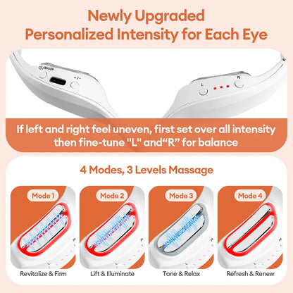 Thelegendaryshoppe EMS Eye Massager Glasses Red Light Therapy