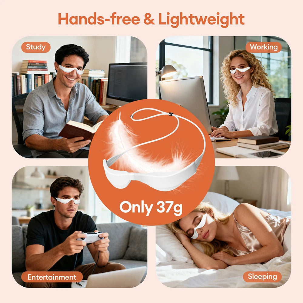 Thelegendaryshoppe EMS Eye Massager Glasses Red Light Therapy